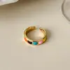 Anillo Nuevo de Nicho Estilo Coreano de Lujo Ligero, Anillo Ancho Vintage de Nicho, Anillo Abierto Ajustable Versátil Personalizado para el Dedo Índice