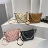 Bolsa Quadrada Pequena Casual Estilo Coreano 2025 Verão Nova Moda Estilo Portátil Bolsa Transversal Aparência Sofisticada Bolsa de Ombro para Trabalho