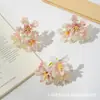 Ramo Pequeño de Flores Artificiales de 3 Puntas Estilo Ins Materiales para Accesorios de Cabello Hechos a Mano DIY Arreglo de Pared de Flores para Salón de Bodas Flores para Fotografía