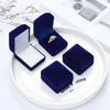En stock venta al por mayor terciopelo en spray de alta calidad caja para joyería con flocado para anillo, aretes, broche caja para joyería empaque para joyería caja para joyería al por mayor
