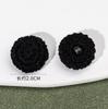 Botones de Ganchillo Teñibles Hechos a Mano, Gemelos de Punto de Lana, Botones Redondos Tejidos a Crochet a Mano, Botones Decorativos para Ropa