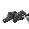 2026 Invierno Nuevos Zapatos de Algodón de Lunares para Niños Estilo Coreano Retro de Lana con Plus de Terciopelo Cálidos Suela Suave Casual Zapatos Tipo Birkenstock Modernos