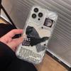 Funda para iPhone 15 Pro Max con diseño de luna y corazón para Apple 14, transparente, resistente a caídas, interior de sarga, 13 y 12