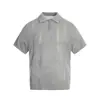 Camisa Polo de Malha Respirável Rumei Estilo Japonês Retrô Estilo Old Money para Homens e Mulheres, Nova de Verão Listrada Casual de Negócios Manga Curta