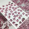 Broca de Uña de Vidrio de Forma Plana, Tamaño Mediano, Color Polvo Claro, Joyería de Diamante para la Punta del Dedo, Joyería Mixta de Diamante