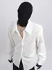 Camisa de Lantejoulas de Design de Nicho de Alta Qualidade para Homens, Primavera e Outono, Jaqueta Camisa Longa Casual Street Estilosa com Gypsophila