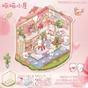 Adesivos de Paisagem de Desenho Animado Cena de Casa em Miniatura 3D Adesivos para Diário Infantil DIY Adesivos de Paisagem em Miniatura 3D