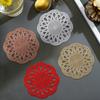 Posavasos de PVC con Forma de Corazón Más Vendido Transfronterizo, Lujo Accesible, Posavasos de Café con Corte y Estampado en Caliente, Impermeable, Antideslizante, Resistente a Altas Temperaturas, Estilo Escandinavo