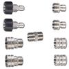 Venta caliente transfronteriza 3/4 rosca estándar americano acero inoxidable tubo de pistola de agua para jardín lavadora de alta presión juego de 8 piezas conector rápido