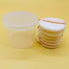 Esponja de terciopelo de doble cara de 55 mm, con cinta redonda para el dedo, esponja de polvo delicada, borla de maquillaje, terciopelo de alta densidad