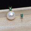 Colar com Pingente de Agulha Reta Quadrada de Prata S925 Feminino Pingente DIY Pérola 8-10 Acessórios Suporte Vazio Jg5202