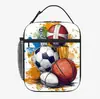 Bolsa de Comida de Fútbol Estampado de Cuerpo Completo Amazon Niños y Niñas Guardería Escuela Secundaria Escuela Primaria Niños Bolsa de Hielo Bolsa Térmica