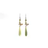 Nuevos pendientes de calcedonia con forma de gota de agua y mariposa estilo chino para mujer, pendientes vintage elegantes con borlas verdes, joyería Hanfu de alta gama