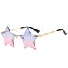 Moda transfronteriza gafas de sol sin montura de estrella de cinco puntas AliExpress gafas de sol navideñas modernas y divertidas gafas punk personalizadas