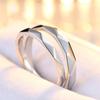 Anillo de Pareja Tridimensional Estilo Coreano Wuling Cara Enamorada Plateado para Hombres y Mujeres