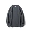 Sudadera de Algodón de Alta Gama, Color Sólido, Saludable, con Logo Impreso Personalizado, Ropa de Trabajo de Cuello Redondo para Otoño e Invierno, Uniforme Corporativo de Manga Larga con Bordado
