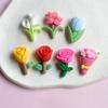Punto de fábrica Nuevos accesorios de resina de rosa y tulipán funda para teléfono móvil Gel Crema accesorios para el cabello diy al por mayor pj646