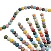 Multicolor Transfronterizo Color Mixto alrededor de 10 mm Madera de Loto Tallada Redondas de Madera Cuentas para Pulsera DIY Decorativas con Agujero Pasante Cuentas Sueltas