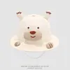 Chapéu de Bebê Verão Fino Chapéu de Sol com Aba Larga para Meninos e Meninas, Estilo Primavera e Outono Chapéu de Pescador, Chapéu de Sol com Proteção para Bebês Ursinho