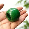 Anillo de Dedo de Jade Verde, Accesorio de Fotografía, Jadeíta Completamente Verde, Anillo de Dedo de Jade Verde