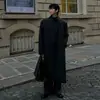 Myq Estilo Coreano Estilo Ligero Maduro Longitud Media Abrigo de Lana para Hombre Invierno Holgado Engrosado Cuello de Traje Abrigo de Lana