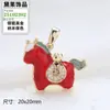 Colgante de Reno Navideño Europeo y Americano Árbol de Navidad Muñeco de Nieve Ciervo Regalo de Navidad Serie Navideña Collar para Mujer Venta al por Mayor