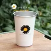 Taza de una sola capa Acero inoxidable 304 Margarita Pequeña Moderna Taza de café Estilo Ins Estilo Camping Taza de agua Taza pequeña con logotipo impreso