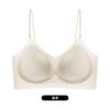 Sujetador sin aros push-up tipo camisola, ultrafino, con banda de gel, soporte suave, lifting, sin costuras, copa de aire acondicionado, ropa interior de tacto fresco