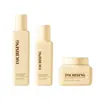 Conjunto de embalagem cosmética de garrafa plástica personalizada, pote de creme facial 50g, frasco de loção 100ml com cabeça de pump