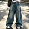 Conjunto de Primavera y Otoño para Niñas 2026 Estilo Coreano Nuevo Pantalones Vaqueros de Capa Base Cortos Ropa Moderna y Fresca de Primavera y Otoño para Niños Medianos y Grandes