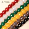 Pulseira de Contas Soltas de Ágata Natural Acessórios DIY Feitos à Mão Calcedônia Amarelo Vermelho Verde Branco Cinza Preto Ágata Contas Individuais Atacado