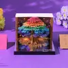 Regalos Culturales y Creativos de Venta Caliente Transfronterizos, Calendario Escultura de Papel Árbol de la Vida, Adornos Decorativos de Escritorio, Bloc de Notas Estéreo 3D