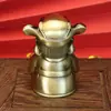 Estatueta de Latão Fundido do Deus da Riqueza com Lingote para Riqueza, Ornamento para Carro e Mesa, Pequeno Presente Criativo, Versão Escovada e Esmaltada