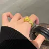 Anillo de Cubo de Azúcar Chapado en Oro con Incrustaciones de Diamantes Estilo Mismo 2026 Tienda Dorada para Mujer, Anillo para Dedo Índice Estilo Francés de Alta Gama de Lujo Ligero, Regalo para Novia