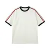 2026 Nuevo Estilo Retro Americano Rayas Bloques de Color Estilo Jersey Deportivo Pareja a Juego Unisex Cuello Redondo Manga Corta Camiseta