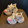 2026 Primavera/Otoño Nuevos Zapatos Deportivos Casuales Transpirables con Cordones Plataforma Suela Gruesa Estilo Papá para Mujer Versátiles para Personas Bajas Aumentadores de Altura
