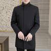 610990 Chaqueta nueva de primavera y otoño para hombre, juvenil, casual, talla grande, cuello alto, chaqueta de largo medio para hombre, entrega pura de una sola pieza
