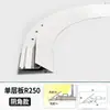 Perfil de canaleta de luz biselada para techo suspendido curvo, ranura reflectante, borde biselado de 45°, tan delgado como el ala de una cigarra