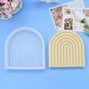 Três Pontes Arco-Íris em Forma de Arco Geométrico Vela Aromática Sabonete Molde de Silicone DIY Molde de Gesso para Gota de Ponte em Arco