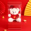 Llavero creativo de peluche de oso de Año Nuevo para coche, colgante para bolso de pareja del Año de la Serpiente, regalo pequeño, venta al por mayor