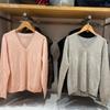 Suéter de cuello en V para mujer/suéter de manga larga top base 24 otoño e invierno nuevo E469481