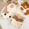 Versión coreana de tela de algodón arrugado para bebé algodón para bebé gasa de 6 capas babero toalla para babas orejas de conejo lindas circunferencia de leche anti-escupir