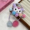 Sanrio Cabelo Bola Cabeça Corda Meninas Bonito Anel de Cabelo Alta Elástica Durável Tendão de Borracha Cabeça de Bola Alta Paytail Acessórios para o Cabelo