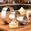 Anel Mousse Elevado de Aço Inoxidável Ferramenta de Confeitaria Anel Torre Francesa Anel de Torta de Bolo de Arroz Anel Redondo de Bolo Molde de Bolo