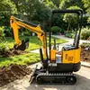 Exportar a Francia Agrícola Excavadora de 1T Tipo 10 Doméstica Zanjadora Sembradora Excavadora Pequeña Construcción Municipal Máquina de Gancho Pequeño