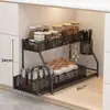 Estante de Almacenamiento para Fregadero de Cocina del Hogar Gabinete Deslizante Estante Deslizante por Capas Cesta Deslizante Estante de Almacenamiento para Platos de Fregadero Condimentos