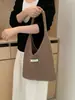 Estilo Coreano Outono e Inverno Novo Estilo Bolsa de Ombro de Tricô de Lã Bolsa de Mão Feminina Grande Capacidade Colete Tecido Bolsa Pequena para Mulheres
