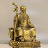 Decoración de estatua de latón del Dios doctor Hua Tuo Museo de Medicina China Farmacia Maestro hada Hua Tuo Rey de la Medicina Santo médico culto estatua de cobre venta al por mayor