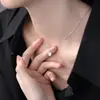 Collar de Corazón de Plata de Ley para Mujer, Cadena para Clavícula de Diseño de Nicho de Lujo Ligero, Accesorio de Cadena para el Cuello Modelo Nuevo 2025