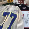 Sudadera Hiphop Estilo Europeo y Americano para Hombre Primavera y Otoño Cuello Redondo Sin Capucha Pesada Manga Larga Camiseta Marca de Moda Vintage Americano Ropa de Hockey sobre Hielo